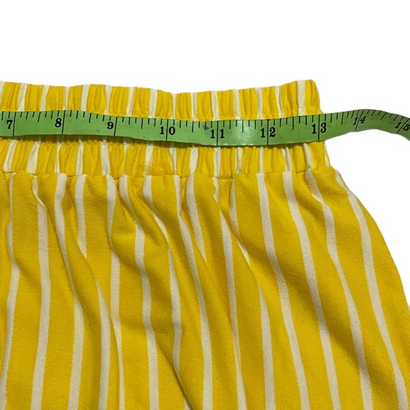 Tickled Teal yellow and white stripped Button Skirt- size small- - Picture 7 of 8